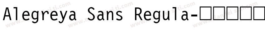Alegreya Sans Regula字体转换